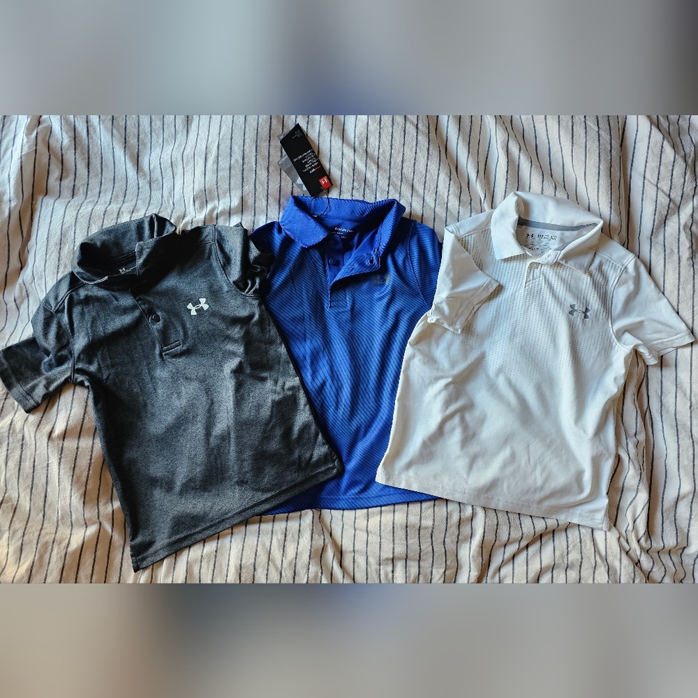 3 Boys Under Armour Dri Fit Polos